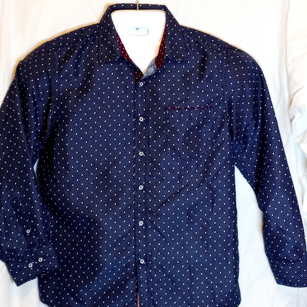 Craft Flow Big Boys Size 14-16 Large Navy Blue and Burgundy Red